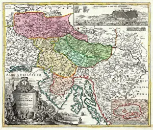 Slovenia: Map from: 'Topographia Ducatus Carnioliae