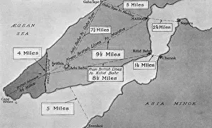Map of the Gallipoli Peninsula
