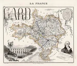 Aquaduct: MAP OF GARD, FRANCE
