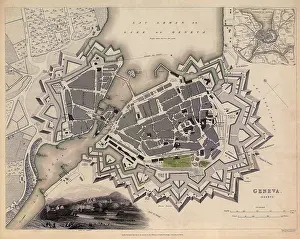 Antiquarian: Map of Geneva 1841