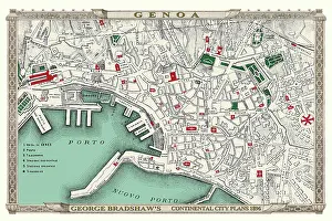 Bradshaw: Map of Genoa