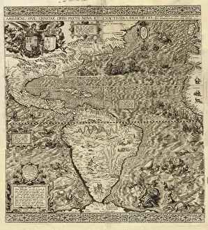 Descriptio: Map - geography - illustration western hemisphere -