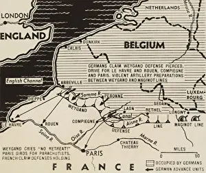 Solders: Map of German WW2 invasion and Allied resistance