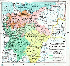 Schrader: Map of Germany at the end of 1806