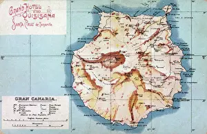 Canaries: Map of Gran Canaria, Canary Islands