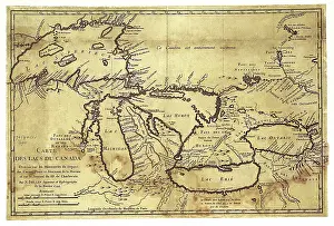 1744: Map of the Great Lakes 1744