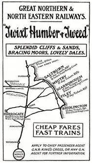 Fares: Map of Great Northern & North Eastern Railways 1905