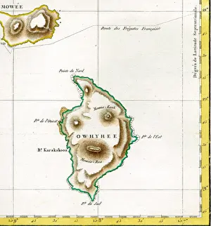 Perouse: Map of HawaII - Observations of Captain Cook