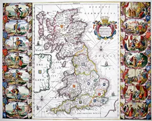 Map of the Heptarchy Anglo-Saxon Kingdoms of Britain