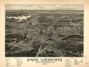 Lith: Map - information - landscape - South Weymouth