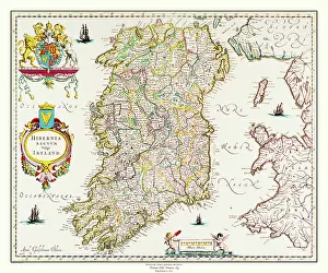 1635: Map of Ireland by Willem and Johan Blaeu