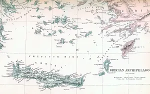 Letts: Map of the Islands of the Ancient Greece Archipeligo