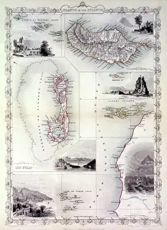 Canaries: Map of the islands in the Atlantic Ocean
