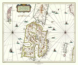Isles: Map of the Isle of Islay, Scotland by Johan Blaeu