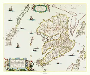 Isles: Map of the Isle of Mull, Scotland by Johan Blaeu