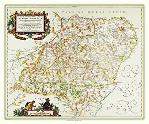Shields: Map of by Johan Blaeu