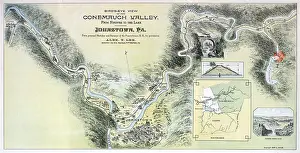 Intense: Map, Johnstown Flood, Pennsylvannia, 1889