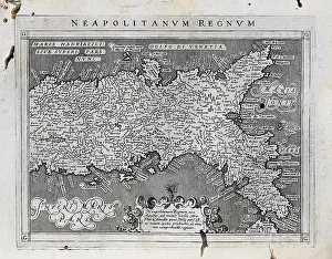 Cartographies: Map of the Kingdom of Naples. 1597-1568. Illustration