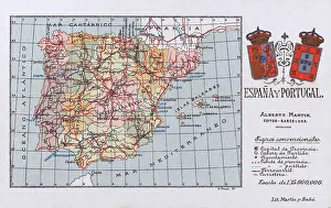 Ibiza: Map of the Kingdoms of Spain and Portugal