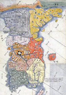 Chosen: Map of Korea from Yi dynasty