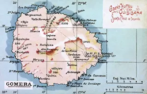 Canaries: Map of La Gomera, Canary Islands