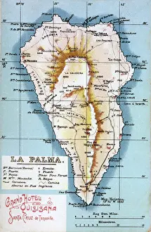 Canaries: Map of La Palma, Canary Islands