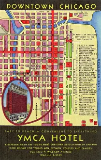 Wabash: Map and location of YMCA Hotel - Chicago, USA