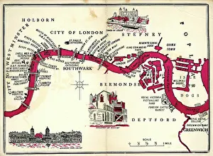 Southwark: Map of London, 1952
