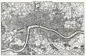 1745: Map of London by John Rocque, 1745