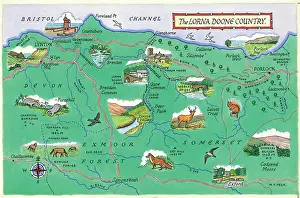Doone: Map - The Lorna Doone Country