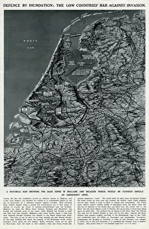 Inundation: Map of Low Countries by G. H. Davis