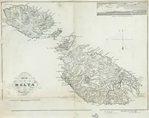 1838: Map of Malta and its dependencies (Brocktoff 1838)