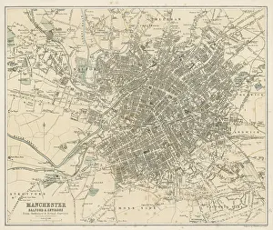 Environs: Map - Manchester, 1878