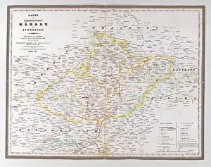 Schlesien: Map of the Margraviate of Moravia and Silesia