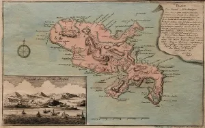 Daquitaine: Map of Martinique, Musee d'Aquitaine, Bordeaux