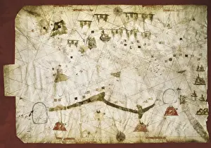 Judaic: Map of the Mediterranean (Add.Ms. 25691). It
