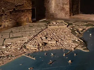 Amphitheatre: Map model, Antiga Audiencia, Tarragona, Catalonia, Spain