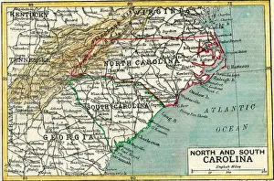 Map of N ands Carolina
