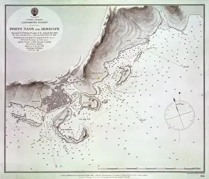 Charts: Map of Naos and Arrecife, Lanzarote, Canary Islands