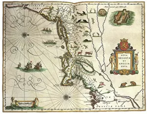 1635: Map of New Netherlands and New England 1635