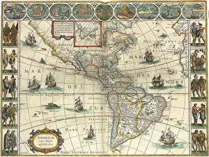 Hemisphere: Map of New World 1617