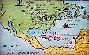 Hennepin: Map of the New World - Hennepin's Map