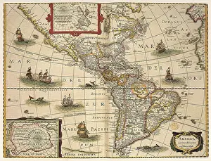 Henricus: Map of North and South America 1631