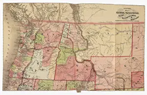 Oregon: Map of the Northwest 1865