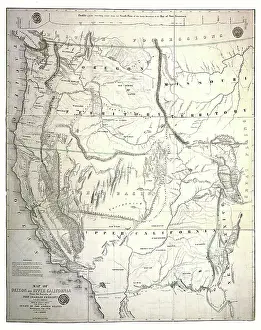 Oregon: Map of Oregon and Upper California 1845
