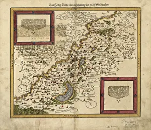 Cosmographia: Map of Palestine, 1588