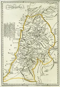 Gerusalemme: Map of Palestine, circa 1800