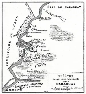 Paraguayan: Map of the Paraguayan War 1868