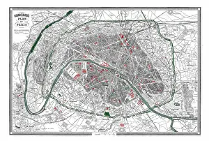 Bradshaw: Map of Paris