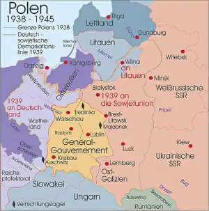 Radom: Map of Poland 1938-1945